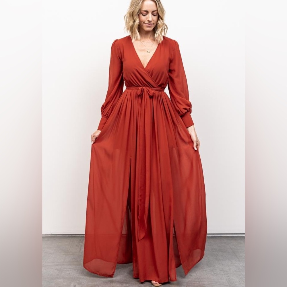 Baltic Born Clothing Celine Maxi Dress in Rust Size XL